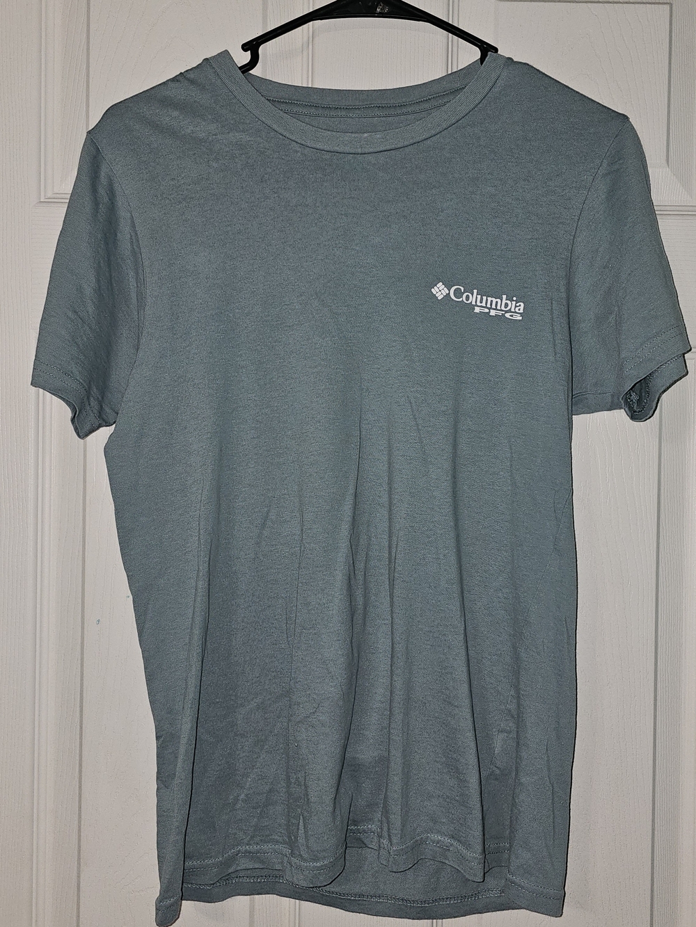 Columbia Short Sleeve Logo Tee in Slate Blue-Green